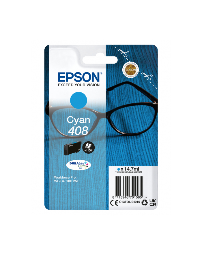EPSON Singlepack Cyan 408 DURABrite Ultra Ink główny