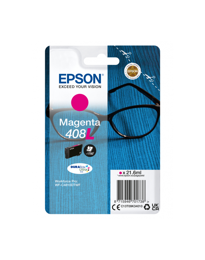 EPSON Singlepack Magenta 408XL DURABrite Ultra Ink główny