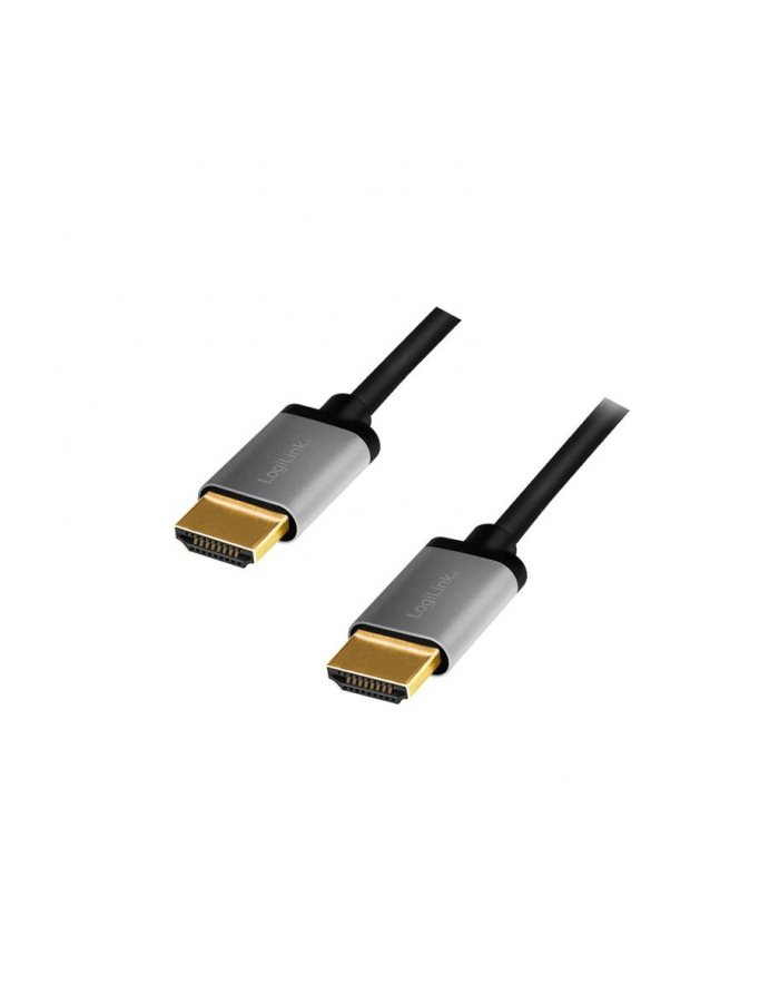 LOGILINK CHA0100 Kabel HDMI A/M do A/M 4K/60 Hz alu czarny/szary 1m główny
