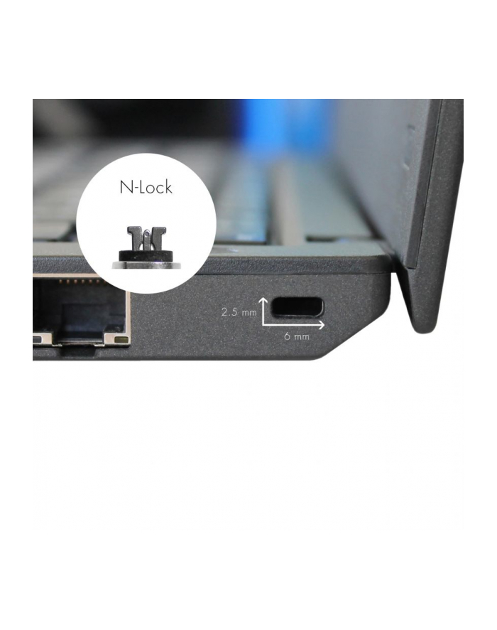 DICOTA Security Cable Nano Lock Ultra Slim Keyed 2.5x6 mm slot Kolor: CZARNY główny