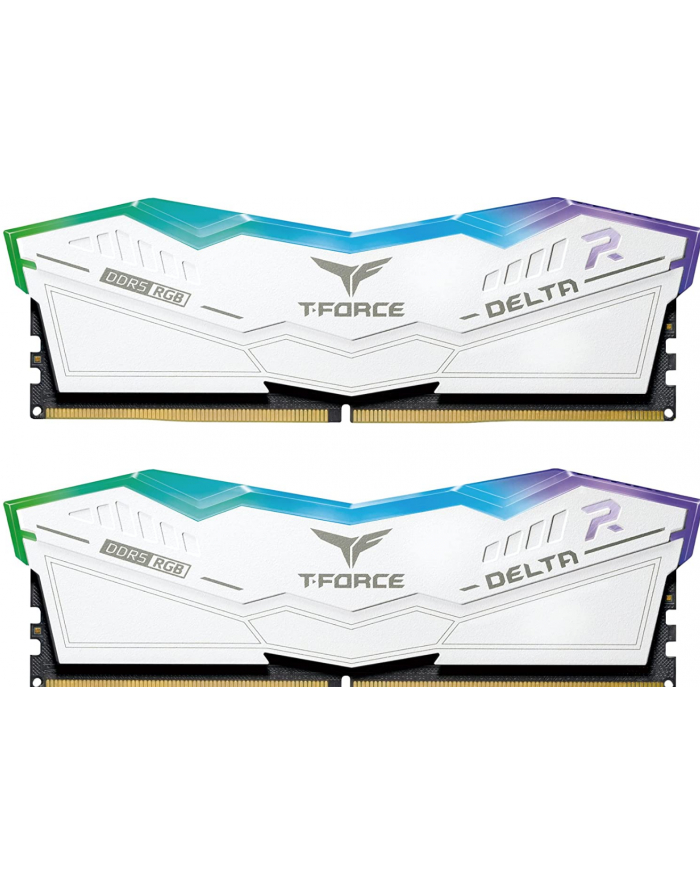 team group TEAMGROUP T-Force Delta RGB DDR5 32GB 2x16GB 6400MHz CL40 1.35V White główny