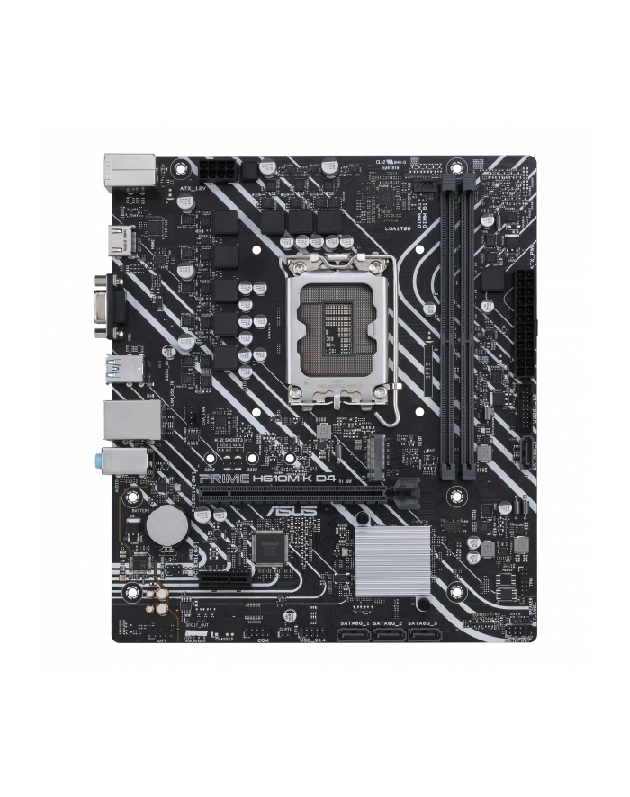 ASUS PRIME H610M-K D4 LGA 1700 1xD-Sub port 1xHDMI 1xPCle 4.0/3.0 x16 slot główny