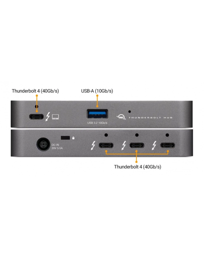 OWC Thunderbolt 4 Hub 5Port Kolor: CZARNY / grey główny