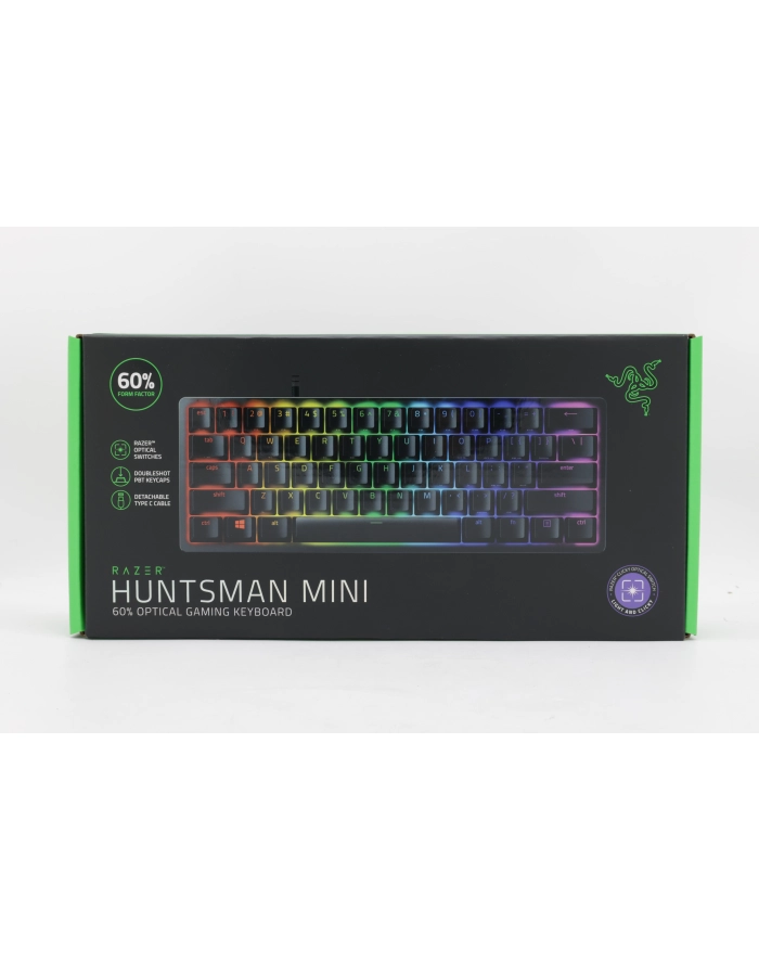 D-E Layout - Razer Huntsman Mini cli, Kolor: CZARNY - RZ03-03391700-R3G1 główny