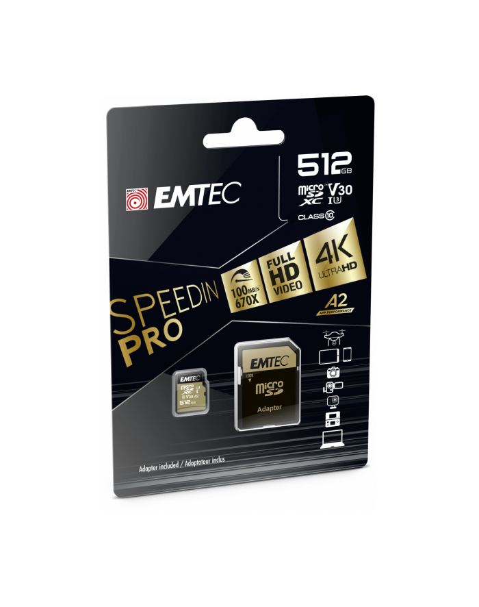 Emtec microSD 512GB 100/95 SpeedIN PRO - ECMSDM512GXC10SP główny