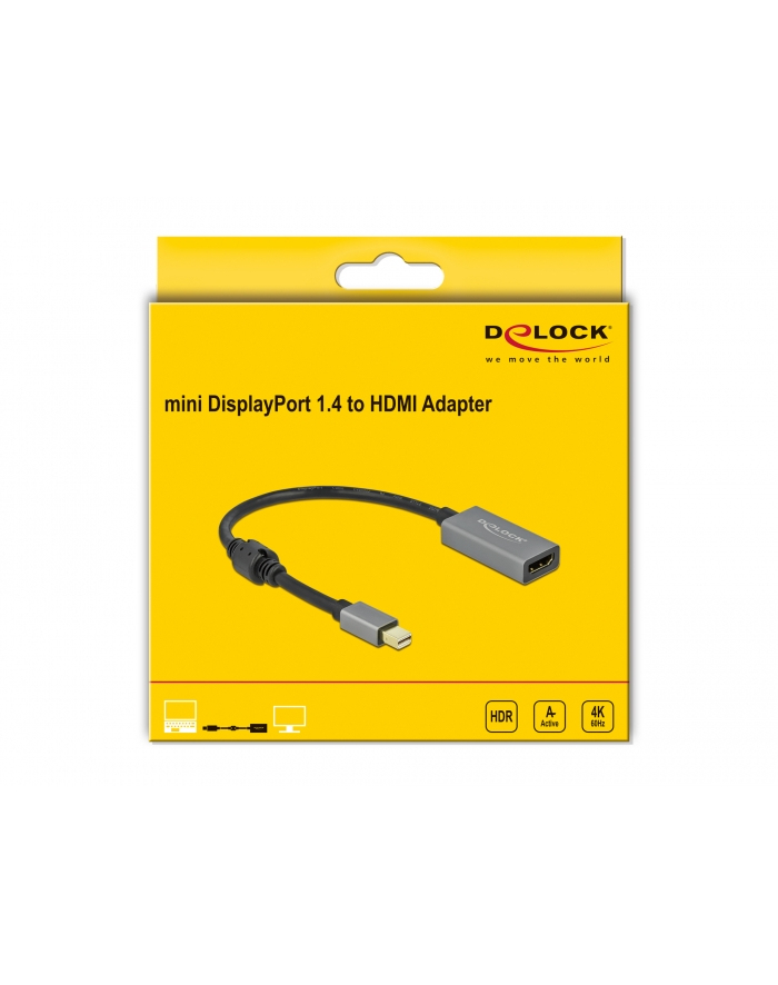 DeLOCK Mini DP 1.4> HDMI Adapter 4K 60Hz - 66570 główny