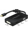 DeLOCK DP 1.2 Adapter> VGA / HDMI / DVI / Audio Bu - 4K passive Kolor: CZARNY - nr 8