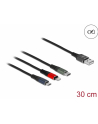 DeLOCK USB 3in1 Lightn. mUSB / USB-C 0.3m - 87236 3-colored - nr 6