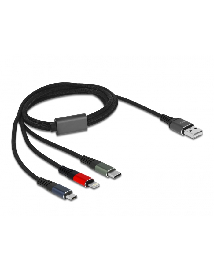 DeLOCK USB 3in1 Lightn. mUSB / USB-C 1m - 87277 3-colored główny