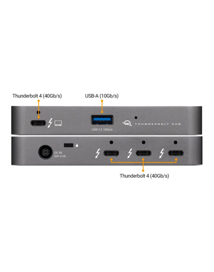 OWC Thunderbolt 4 Hub 5Port Kolor: CZARNY / grey główny