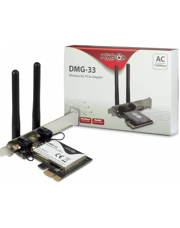 Inter-Tech DMG-33 Wi-Fi 5 PCIe Ad.-1300M - 88888153 główny