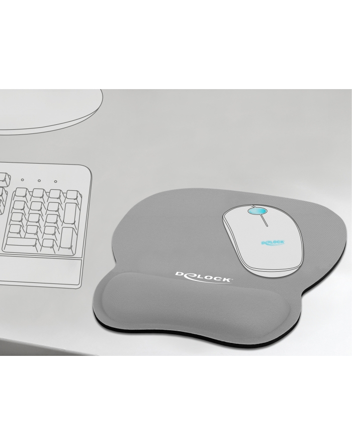 DeLOCK ergonomic mouse pad with gel wrist rest - 245x206 główny