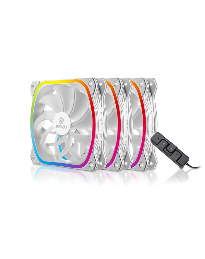 Enermax SquA RGB White 3 Pack 120x120 - UCSQARGB12P-W-BP3 główny