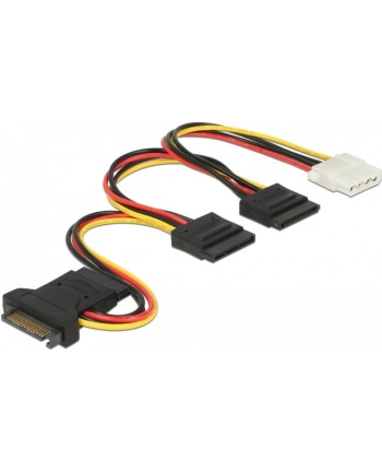 DeLOCK SATA 15P St> 3xSATA + 1xMolex - 4 pin socket 20 cm (PCB)
