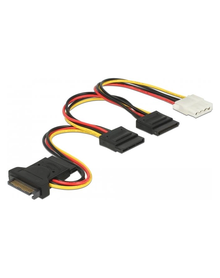 DeLOCK SATA 15P St> 3xSATA + 1xMolex - 4 pin socket 20 cm (PCB) główny