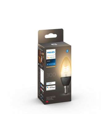 Philips Hue E14 candle single pack 300lm - Filament - White Amb.