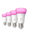Philips Hue E27 pack of four 4x570lm 60W - White ' Col. Amb. - nr 27