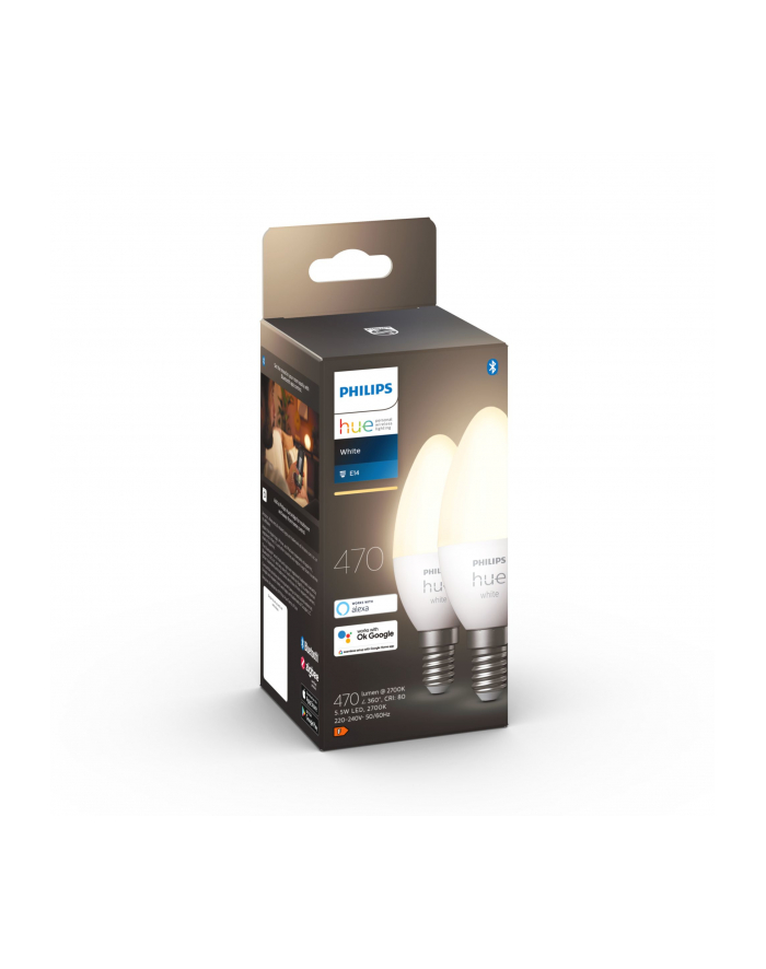 Philips Hue E14 double pack 2x470lm - White Amb. główny