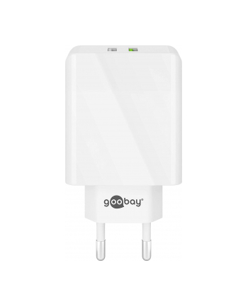 Goobay USB 2Port 28W USB-A / QC3.0 Kolor: BIAŁY - 44957