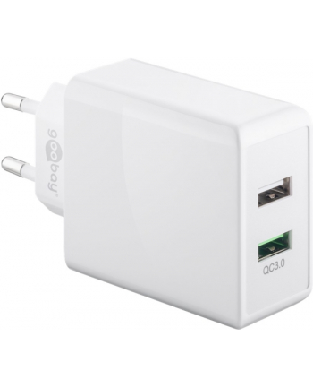 Goobay USB 2Port 28W USB-A / QC3.0 Kolor: BIAŁY - 44957