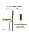 Goobay cable Lightning textile grey / silver 2.0m - 49269 - nr 17