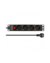 DeLock 10 socket strip 4-way 1U bk - with pczerwonyective contact switch - nr 4