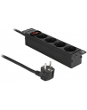 DeLock 10 socket strip 4-way 1U bk - with pczerwonyective contact switch - nr 5
