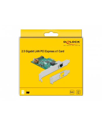 DeLOCK PCIe x1 K 1xRJ45 2.5GB LAN PoE - 89139