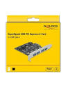 DeLOCK PCIe x1 K 4x ext USB-A BU SS USB - 90509 - nr 24