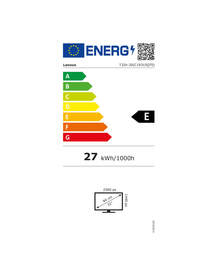 Lenovo 31.5 LED ThinkVision T32h - T32h-20 główny