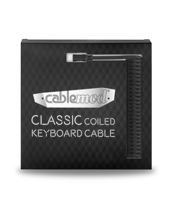 CableMod Classic Coiled Keyboard Cable Kolor: CZARNY 1.50m - USB-A> USB-C