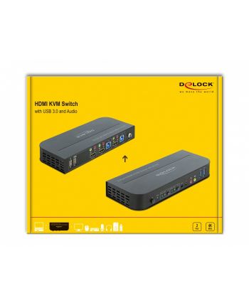 DeLOCK Switch HDMI KVM 4K 60Hz w. USB 3.0 + A - 11481
