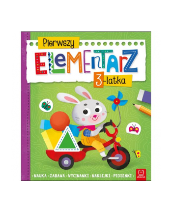 aksjomat Pierwszy elementarz 3-latka. Nauka, zabawa, wycinanki, naklejki, piosenki