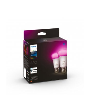 Philips Hue E27 double pack 2x570lm 60W - White ' Col. Amb.