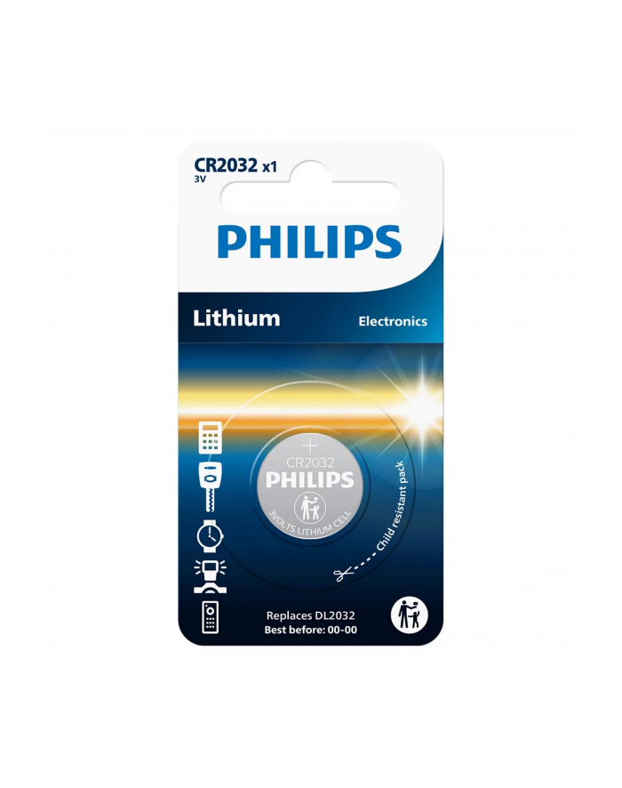 philips Bateria Lithium 3.0V coin 1szt. blister (20.0 x 3.2) CR2032 główny