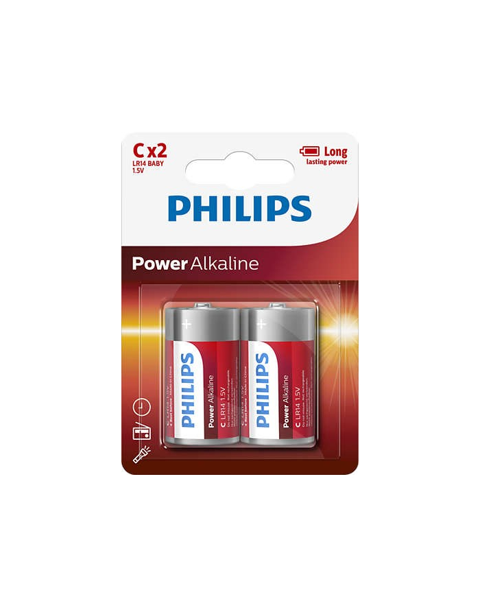 philips Baterie Power Alkaline C 2szt. blister główny