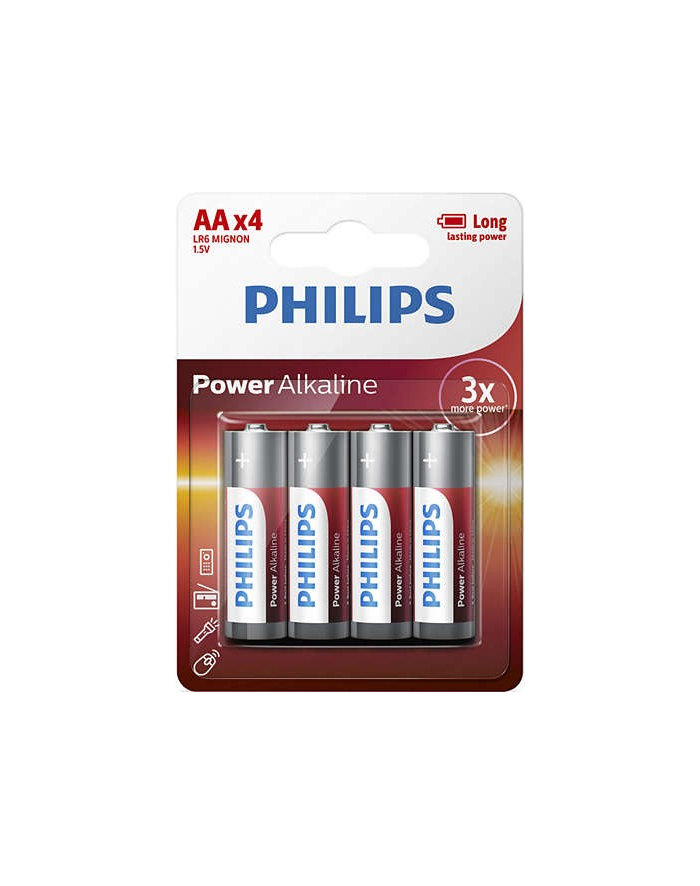 philips Baterie Power Alkaline AA 4szt. blister główny