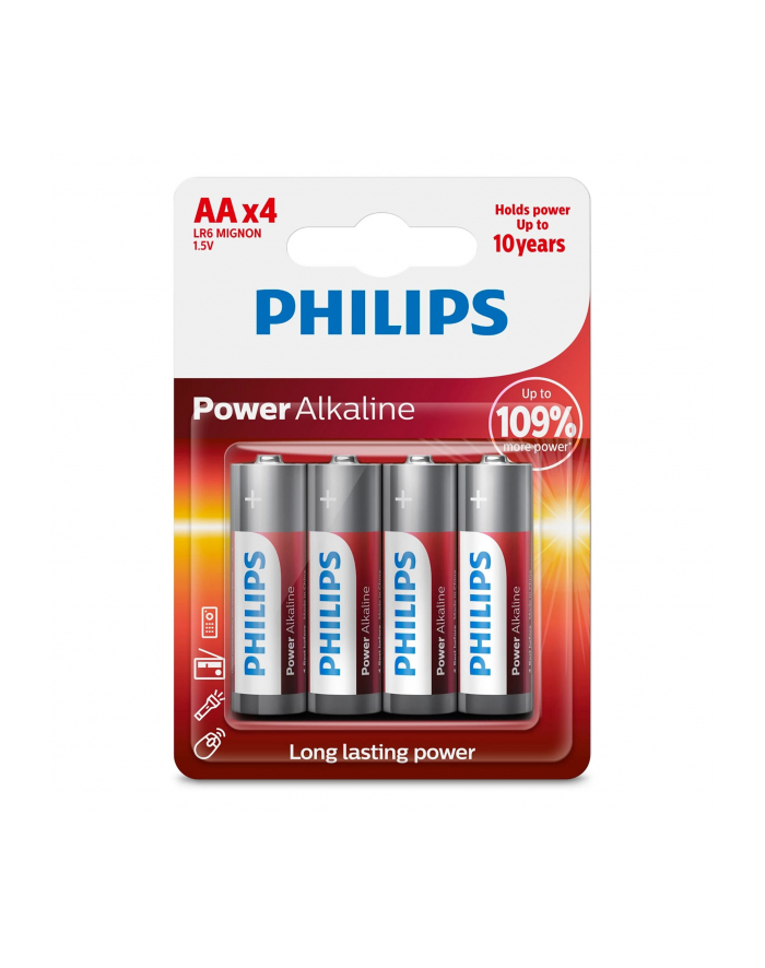 philips Baterie Power Alkaline AA 4szt. blister główny