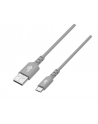 tb Kabel USB-USB C 2m silikonowy szary Quick Charge - nr 1