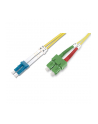 digitus Światłowodowy kabel krosowy (patch cord) jednomodowy SC APC/LC dplx OS2, LSOH, 2m, Żółty - nr 2