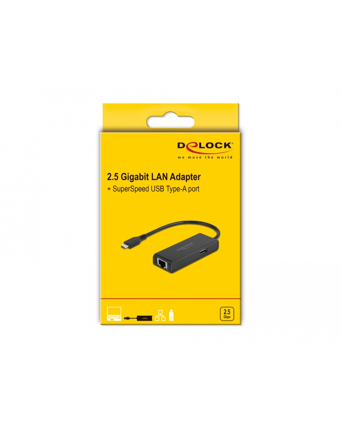 DeLOCK USB-C Adap> 2.5 GigaLan USB-A Bu - 63826 główny