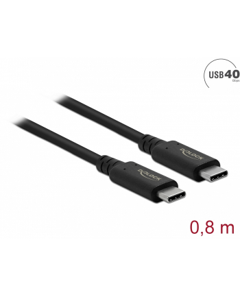 DeLOCK cable USB4 40Gbps coaxial 0.8m bk - 86979