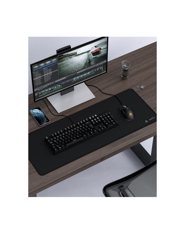 aukey KM-P2 XXL gamingowa podkładka pod mysz i klawiaturę | 800x300x3mm | wodoodporna | gumowany spód | uniwersalna główny