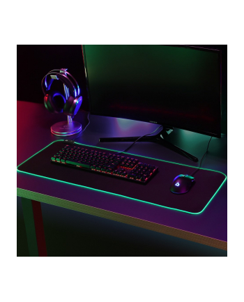 aukey KM-P6 RGB XXL gamingowa podkładka pod mysz i klawiaturę | 800x300x4mm | 16.8 mln kolorów | aplikacja G-aim Control Center