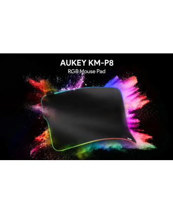 aukey KM-P8 RGB M gamingowa podkładka pod mysz | 450x400x4mm | wodoodporna | gumowany spód | 11 efektów świetlnych