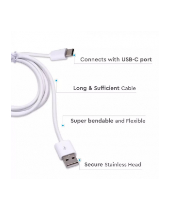 v-tac Kabel USB M - USB TYP-C M 1,5M Biały