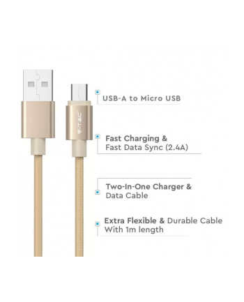 v-tac Kabel USB M - microUSB 1M 2.4A