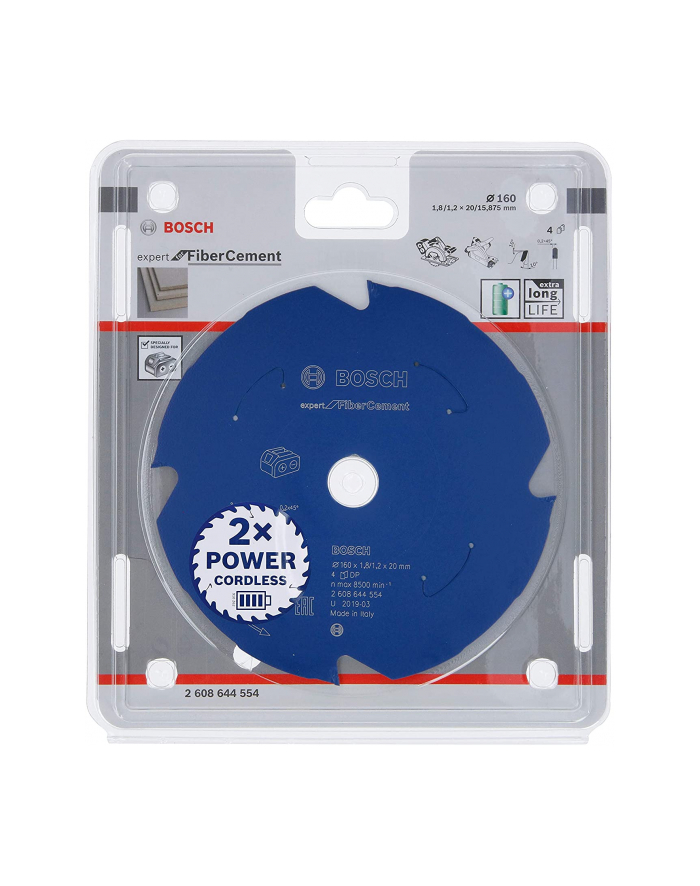 bosch powertools Bosch circular saw blade EfFC 160x20x1.8 / 1.2x4T - 2608644554 główny