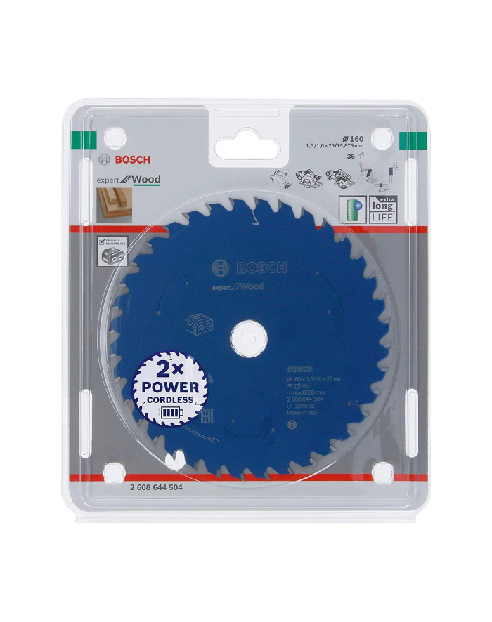 bosch powertools Bosch circular saw blade EfW 160x20x1.5 / 1x36T - 2608644504 główny