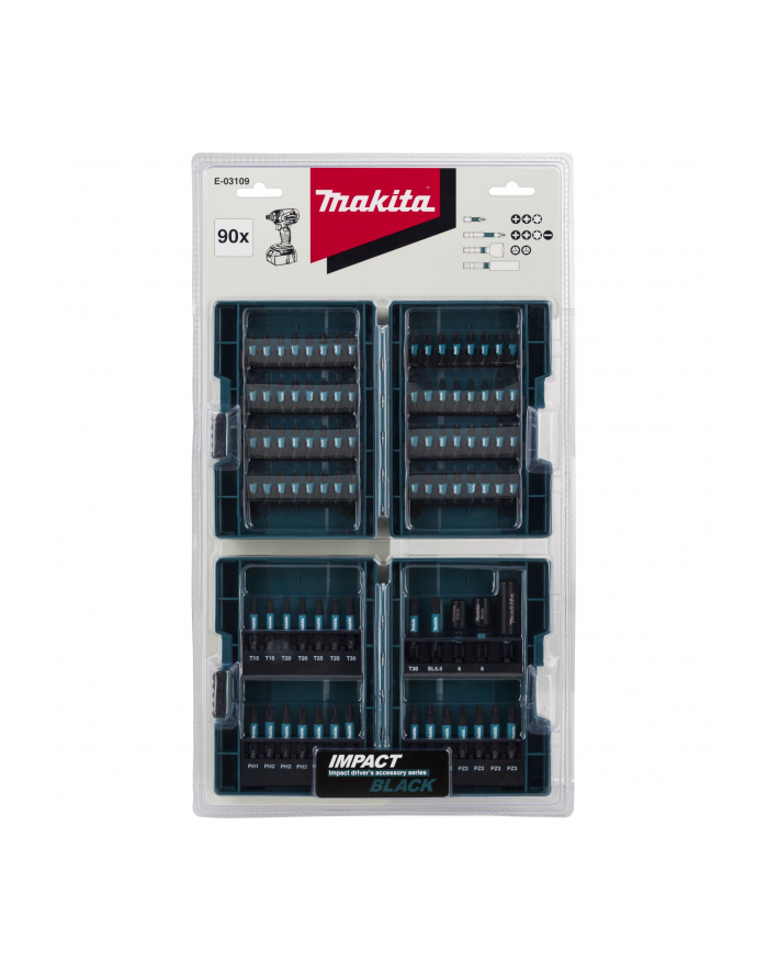 Makita Impact Black Bit Set E-03109 90 pcs główny